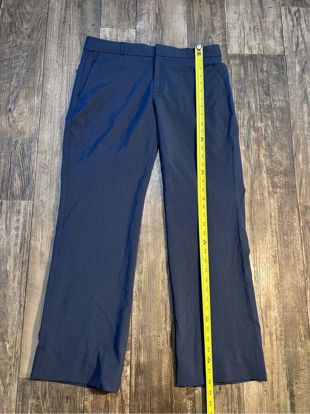 Banana Republic Women's Navy Blue Wool Dress Pants Straight Pockets